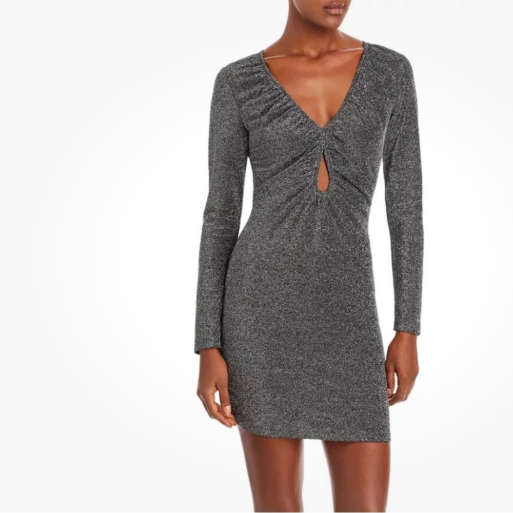 #337 AQUA Shimmer Cutout Dress